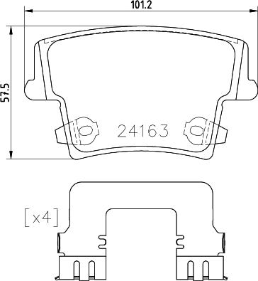 Brembo P 23 175 - Əyləc altlığı dəsti, əyləc diski furqanavto.az