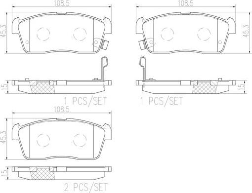 Brembo P79012N - Əyləc altlığı dəsti, əyləc diski furqanavto.az