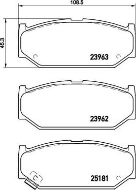 Brembo P 79 023 - Əyləc altlığı dəsti, əyləc diski furqanavto.az