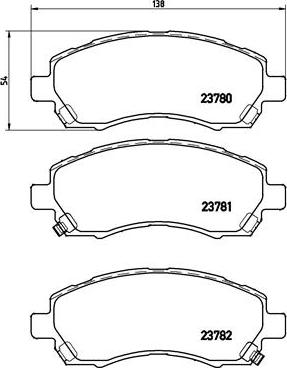 Brembo P 78 009 - Əyləc altlığı dəsti, əyləc diski furqanavto.az