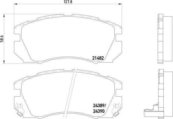 Brembo P 78 007 - Əyləc altlığı dəsti, əyləc diski furqanavto.az