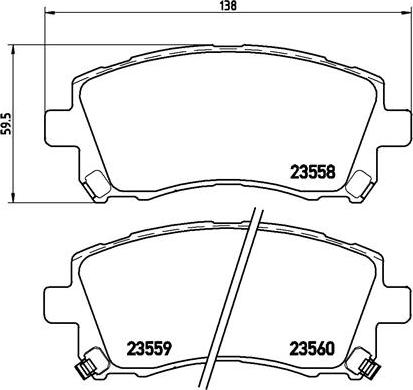 Brembo P 78 010X - Əyləc altlığı dəsti, əyləc diski furqanavto.az