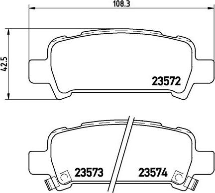 Brembo P 78 011 - Əyləc altlığı dəsti, əyləc diski furqanavto.az