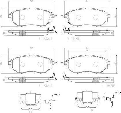 Brembo P78017N - Əyləc altlığı dəsti, əyləc diski furqanavto.az