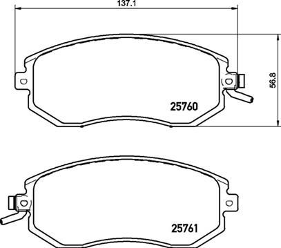 Brembo P78027N - Əyləc altlığı dəsti, əyləc diski furqanavto.az