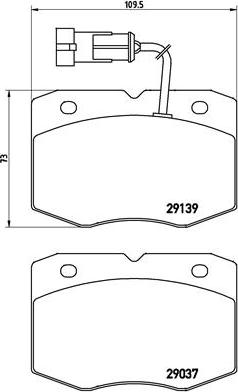 Brembo P A6 019 - Əyləc altlığı dəsti, əyləc diski furqanavto.az