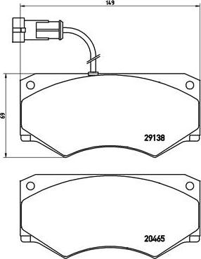 Brembo P A6 016 - Əyləc altlığı dəsti, əyləc diski furqanavto.az