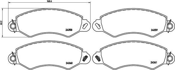 Brembo P B1 002 - Əyləc altlığı dəsti, əyləc diski furqanavto.az