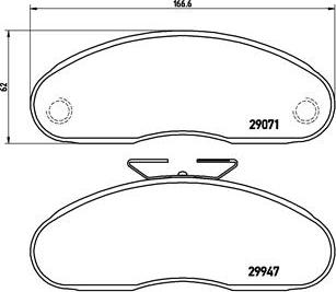 Brembo P B7 001 - Əyləc altlığı dəsti, əyləc diski furqanavto.az