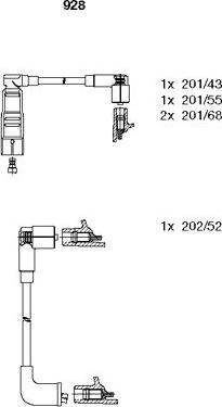 Bremi 928 - Alovlanma kabeli dəsti furqanavto.az