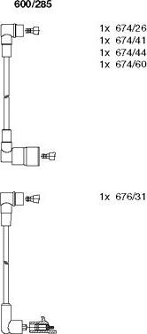 Bremi 600/285 - Alovlanma kabeli dəsti furqanavto.az
