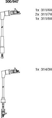 Bremi 300/947 - Alovlanma kabeli dəsti furqanavto.az