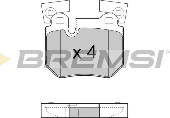 Bremsi BP3473 - Əyləc altlığı dəsti, əyləc diski furqanavto.az