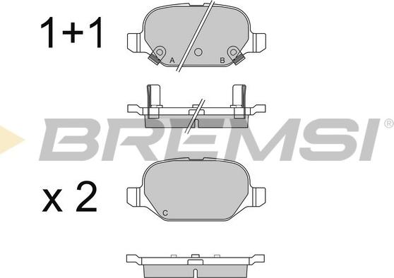 Bremsi BP3550 - Əyləc altlığı dəsti, əyləc diski furqanavto.az