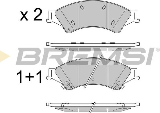 Bremsi BP3527 - Əyləc altlığı dəsti, əyləc diski furqanavto.az