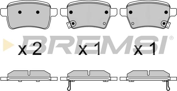 Bremsi BP3627 - Əyləc altlığı dəsti, əyləc diski furqanavto.az