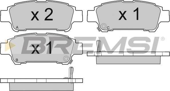 Bremsi BP3042 - Əyləc altlığı dəsti, əyləc diski furqanavto.az