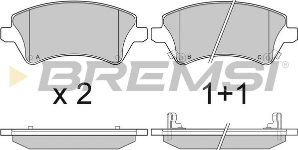 Bremsi BP3030 - Əyləc altlığı dəsti, əyləc diski furqanavto.az