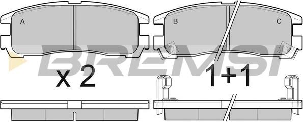 Bremsi BP3038 - Əyləc altlığı dəsti, əyləc diski furqanavto.az