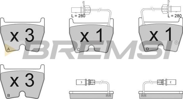 Bremsi BP3114 - Əyləc altlığı dəsti, əyləc diski furqanavto.az