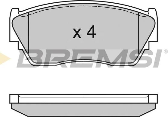 Bremsi BP3125 - Əyləc altlığı dəsti, əyləc diski furqanavto.az