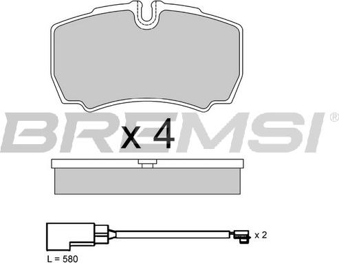 Bremsi BP3888 - Əyləc altlığı dəsti, əyləc diski furqanavto.az