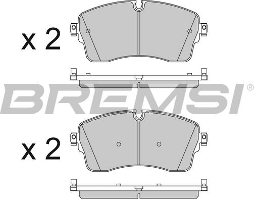 Bremsi BP3825 - Əyləc altlığı dəsti, əyləc diski furqanavto.az