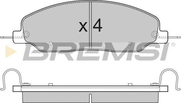 Bremsi BP3312 - Əyləc altlığı dəsti, əyləc diski furqanavto.az