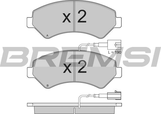 Bremsi BP3323 - Əyləc altlığı dəsti, əyləc diski furqanavto.az