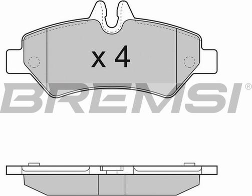 Bremsi BP3293TR - Əyləc altlığı dəsti, əyləc diski furqanavto.az