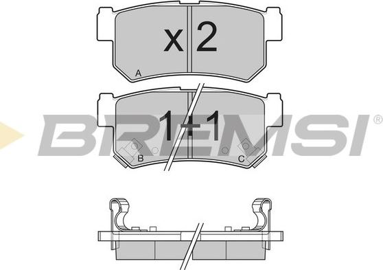 Bremsi BP3203 - Əyləc altlığı dəsti, əyləc diski furqanavto.az