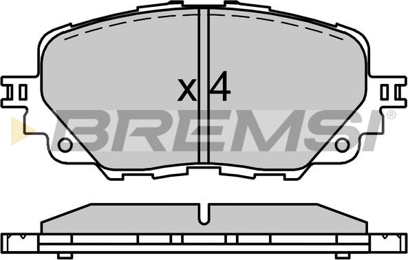 Bremsi BP3750 - Əyləc altlığı dəsti, əyləc diski furqanavto.az