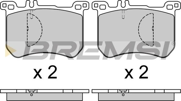 Bremsi BP3714 - Əyləc altlığı dəsti, əyləc diski furqanavto.az