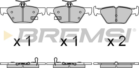 Bremsi BP3729 - Əyləc altlığı dəsti, əyləc diski furqanavto.az