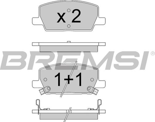 Bremsi BP3772 - Əyləc altlığı dəsti, əyləc diski furqanavto.az