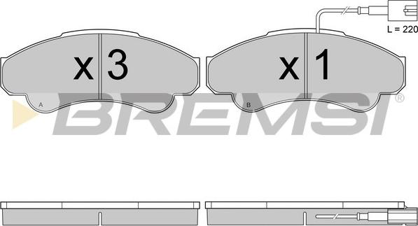 Bremsi BP2998 - Əyləc altlığı dəsti, əyləc diski furqanavto.az