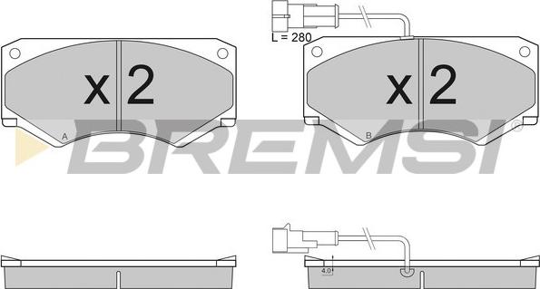 Bremsi BP2948 - Əyləc altlığı dəsti, əyləc diski furqanavto.az