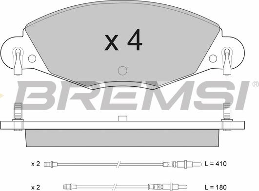 Bremsi BP2937 - Əyləc altlığı dəsti, əyləc diski furqanavto.az