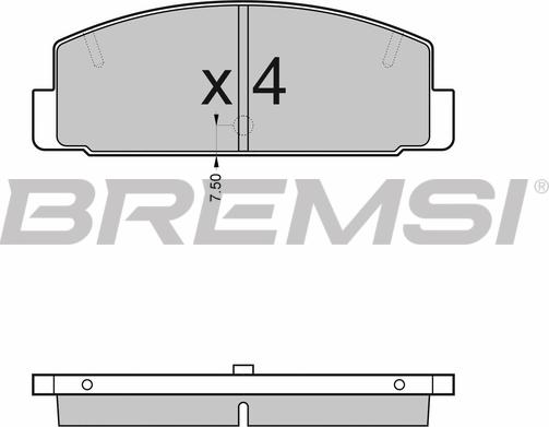 Bremsi BP2448 - Əyləc altlığı dəsti, əyləc diski furqanavto.az