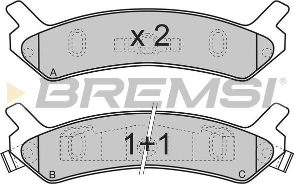 Bremsi BP2655 - Əyləc altlığı dəsti, əyləc diski furqanavto.az