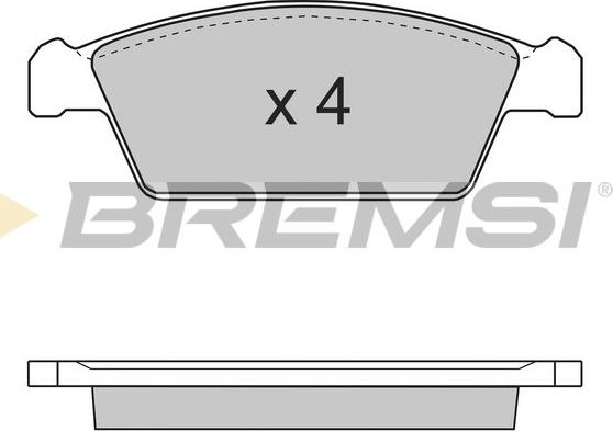 Bremsi BP2668 - Əyləc altlığı dəsti, əyləc diski furqanavto.az