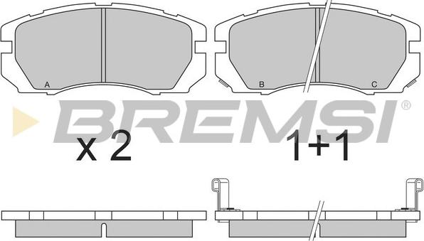 Bremsi BP2663 - Əyləc altlığı dəsti, əyləc diski furqanavto.az