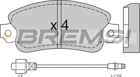 Bremsi BP2127 - Əyləc altlığı dəsti, əyləc diski furqanavto.az