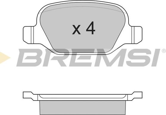 Bremsi BP2890 - Əyləc altlığı dəsti, əyləc diski furqanavto.az