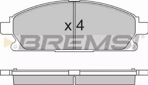 Bremsi BP2857 - Əyləc altlığı dəsti, əyləc diski furqanavto.az