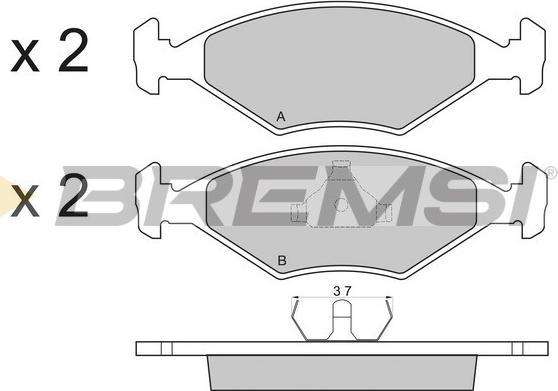 Bremsi BP2822 - Əyləc altlığı dəsti, əyləc diski furqanavto.az