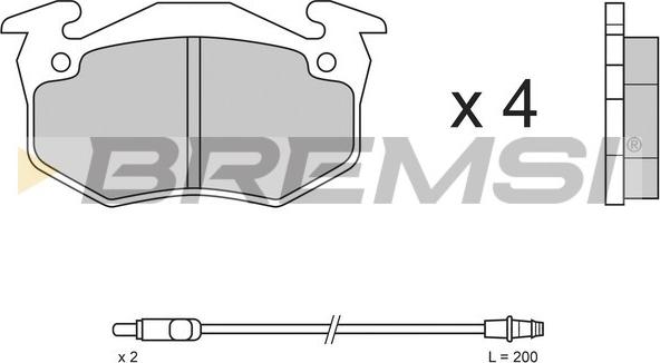 Bremsi BP2334 - Əyləc altlığı dəsti, əyləc diski furqanavto.az