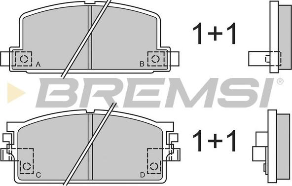 Bremsi BP2294 - Əyləc altlığı dəsti, əyləc diski furqanavto.az