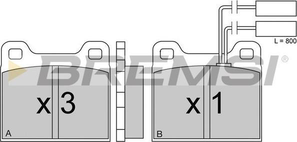 Bremsi BP2224 - Əyləc altlığı dəsti, əyləc diski furqanavto.az