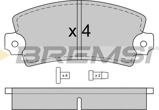 Bremsi BP2220 - Əyləc altlığı dəsti, əyləc diski furqanavto.az